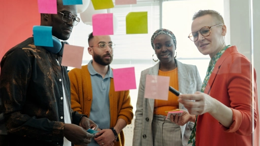 Diverse Team Engaging in Creative Brainstorming Unlocking Creativity Strategies for Fostering Innovation in the Workplace feat